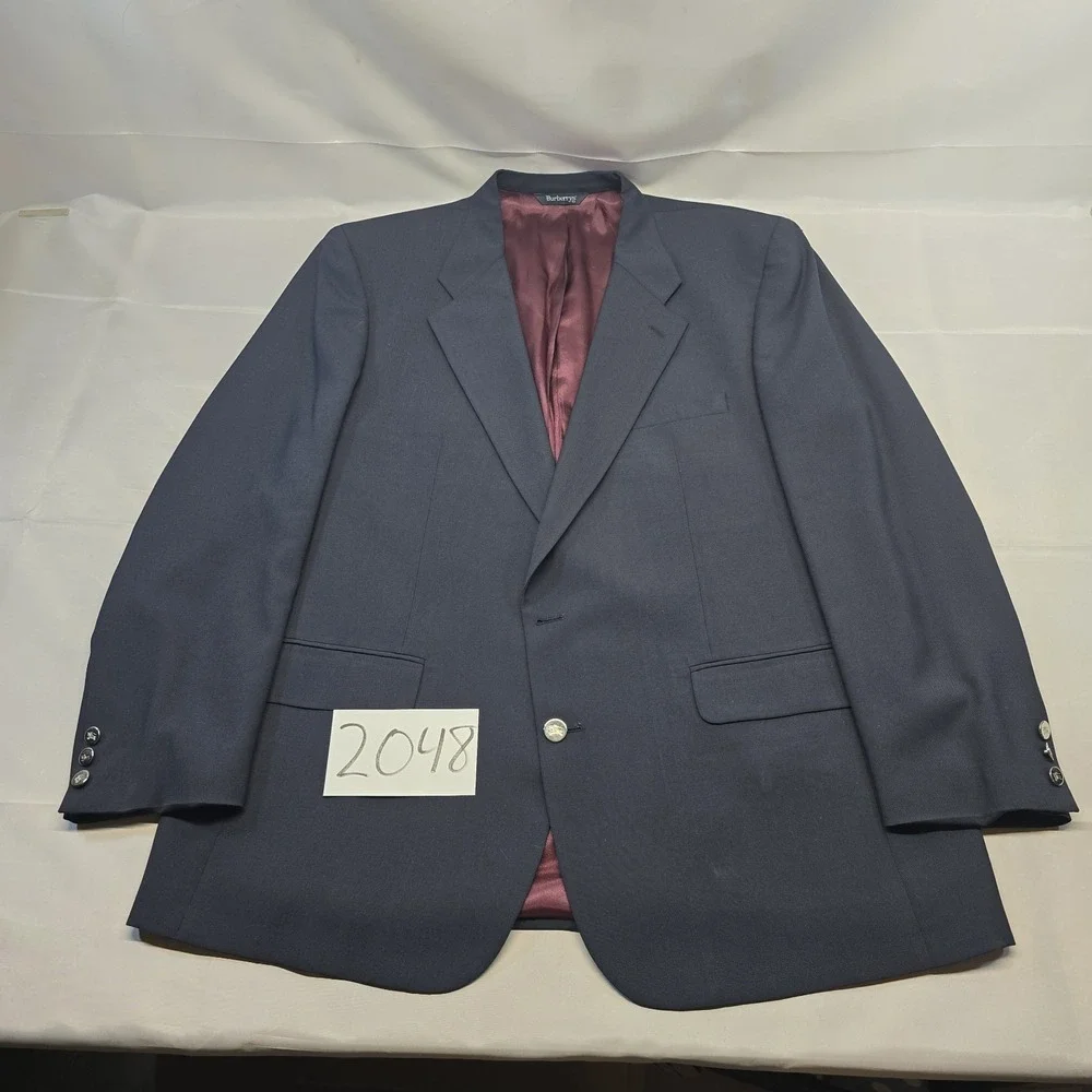 Burberrys Navy Blue Blazer Men‎ 48L Silver Buttons *read*